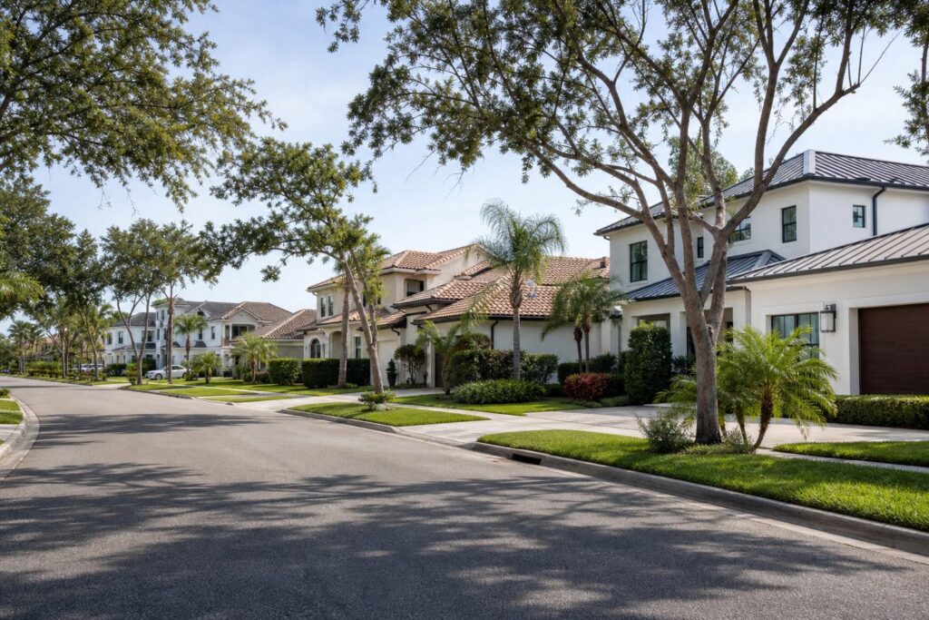 Clearwater neighborhood with well-kept homes and quiet residential streets, an established residential neighborhood